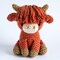 Hoooked Amigurumi DIY Kit W/Eco Barbante Yarn-Highland Cow Aiden